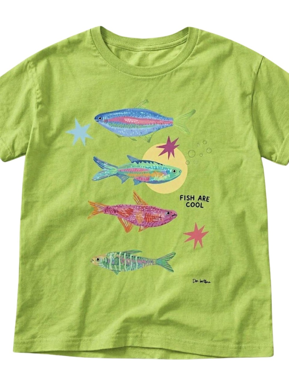 Gildan Green 'Fish Are Cool' Graphic Tee